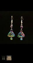 Load image into Gallery viewer, Cosmic Mushroom Earrings - Hypoallergenic Mushroom Earrings Jewelry