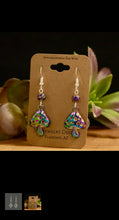 Load image into Gallery viewer, Cosmic Mushroom Earrings - Hypoallergenic Mushroom Earrings Jewelry