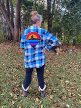 Load image into Gallery viewer, Grateful Dead Patch Flannel - XXL Garcia Wolf Marching Bear Free Shipping Hoodie