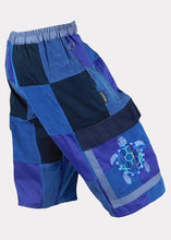 Load image into Gallery viewer, Patchwork Cargo Shorts - M 32 Waist - Terrapin Turtle - Cord & Cotton - Free Shipping - Elastic & Drawstring