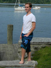 Load image into Gallery viewer, Patchwork Cargo Shorts - M 32 Waist - Terrapin Turtle - Cord & Cotton - Free Shipping - Elastic & Drawstring