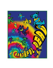 Load image into Gallery viewer, Grateful Dead Throw Blanket - Dancing Bears - 50” x 60” - Fuzzy and Soft