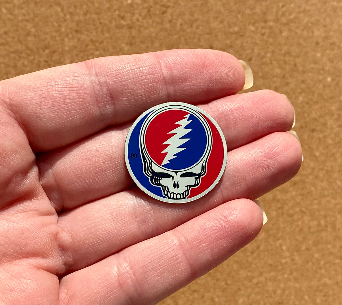 Grateful Dead Steal Your Face Medium Metal Sticker: Woodstock