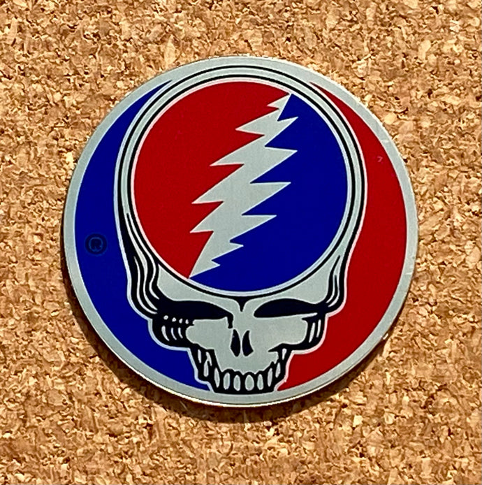 Grateful Dead Metal Sticker Steal Your Face Mini Stickers Gold Metal Stickers UV Weatherproof