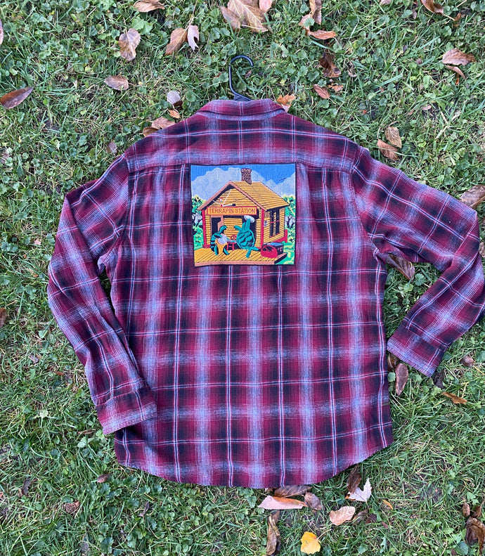 Grateful Dead Patch Flannel - XL Terrapin Turtles Grateful Dead Flannels Free Shipping