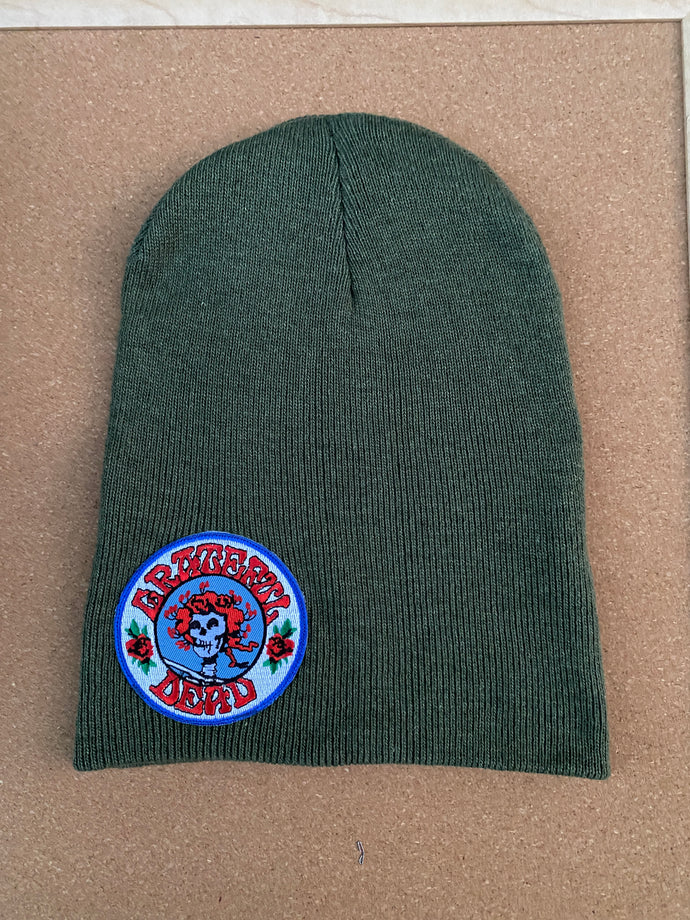 Grateful Dead Beanie - Bertha Patch Hat - Skull and Roses Winter Hats