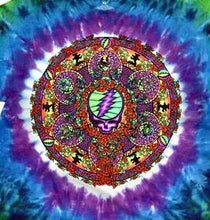 Load image into Gallery viewer, Grateful Dead T-Shirt - Celtic Print w/Tie Dye ~ Steal Your Face ~ Dancing Bears &amp; Turtles ~ Liquid Blue Print~ T Shirt
