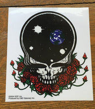 Load image into Gallery viewer, Space Your Face Sticker -4&quot; Grateful Dead - Steal Your Face w/ Space &amp; Roses on Clear Vinyl
