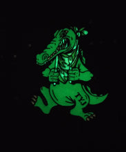 Load image into Gallery viewer, Grateful Dead Pin Glow Alligator Pin - Guitar Print - Hat Bag Pins
