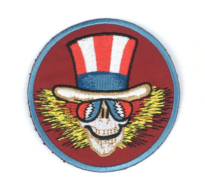 Grateful Dead Patch - Psychedelic Sam Lightning Bolt Glasses - US Blues Skeleton