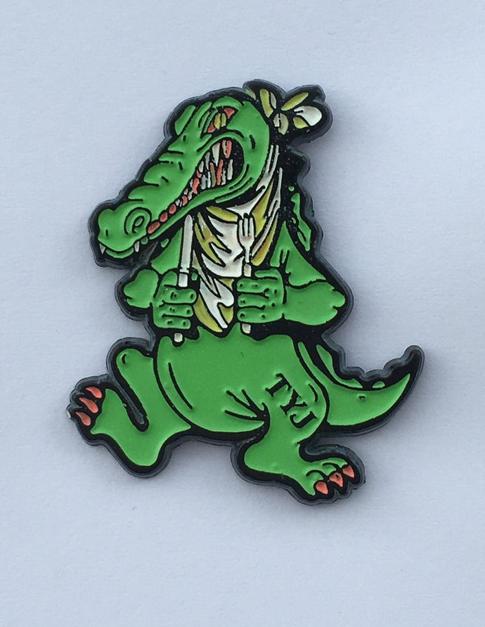 Grateful Dead Pin Glow Alligator Pin - Guitar Print - Hat Bag Pins