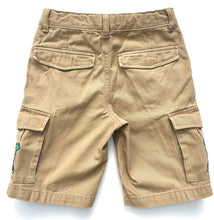 Load image into Gallery viewer, 8 sz Kids Shorts Boys - Lightning Bolt Turtle Patch on Cargo Pockets - Kids Old Navy Mint Shorts w/ Adjustable Waist
