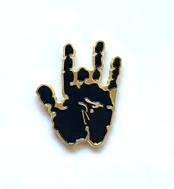 Grateful Dead Pin -Jerry Garcia Handprint 1”- Jerry Hand - Classic Hat Pins