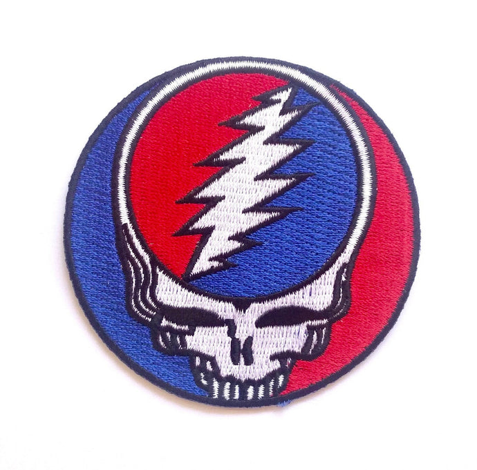 Grateful Dead Patch - 3” Steal Your Face Lightning Bolt - Stealie Skull Classic Colors Patches