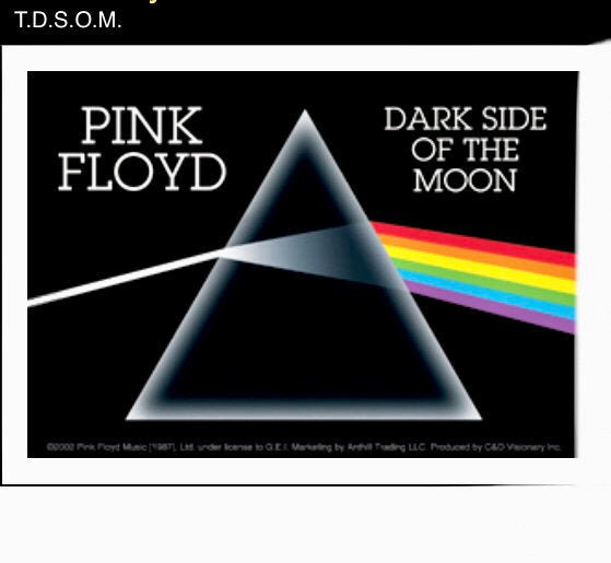 Pink Floyd Sticker Dark Side of The Moon -Prism Triangle Floyd Stickers