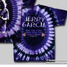 Load image into Gallery viewer, Grateful Dead T-Shirt - Jerry Garcia Tie Dye -Licenced GDP Print w/ 4 Winds &amp; Roses - T Shirt
