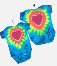 Load image into Gallery viewer, Grateful Heart Baby Rainbow Tie Dye Onesies  - NB 6M 12M 18M Snap Bottoms -  Newborn 6 M 12 M 18 M Months 100% Cotton Rabbit Skins Onsies
