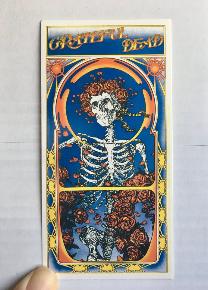 Grateful Dead Sticker - Bertha Album 5 - Skeleton w/ Roses - Grateful Dead Bertha Skull Sticker