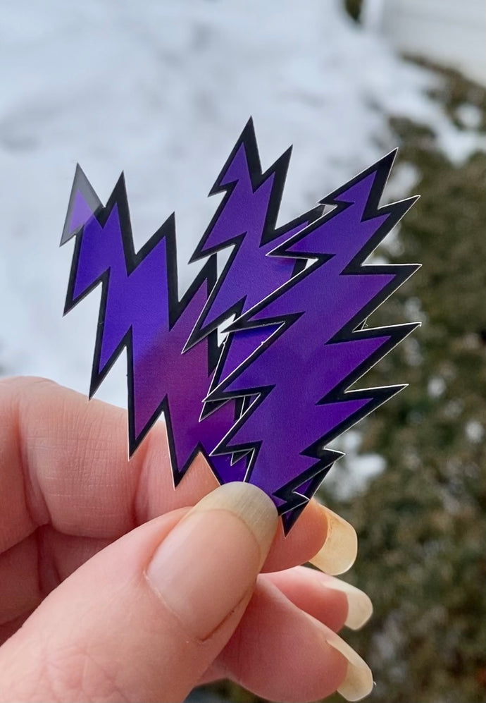 Grateful Dead Sticker - Lightning Bolt - Purple Grateful Dead Mini Stickers