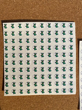 Load image into Gallery viewer, Grateful Dead Sticker - Party Sheet 4”x4” Green Dancing Bears - Tiny Mini Stickers
