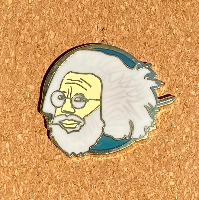 Grateful Dead Hat Pin - Jerry Garcia Fan Art Pin - 1 1/2” Tall - Rockstar Pins