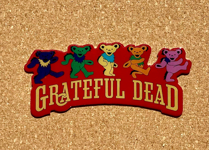 Grateful Dead Sticker - Metal 4”x 2” Dancing Bears - UV Weather Proof Bear Stickers