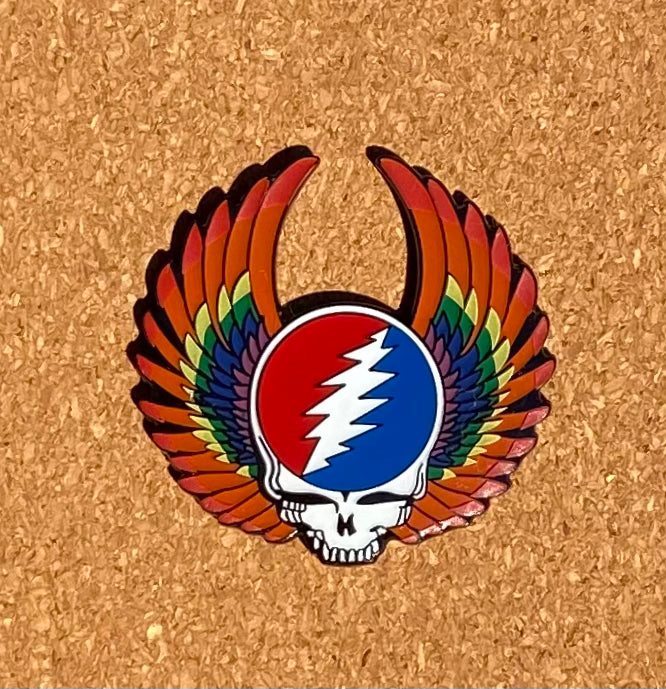 Grateful Dead Pin - Steal Your Face with Wings - 1 1/4” Tall - Hat Pins