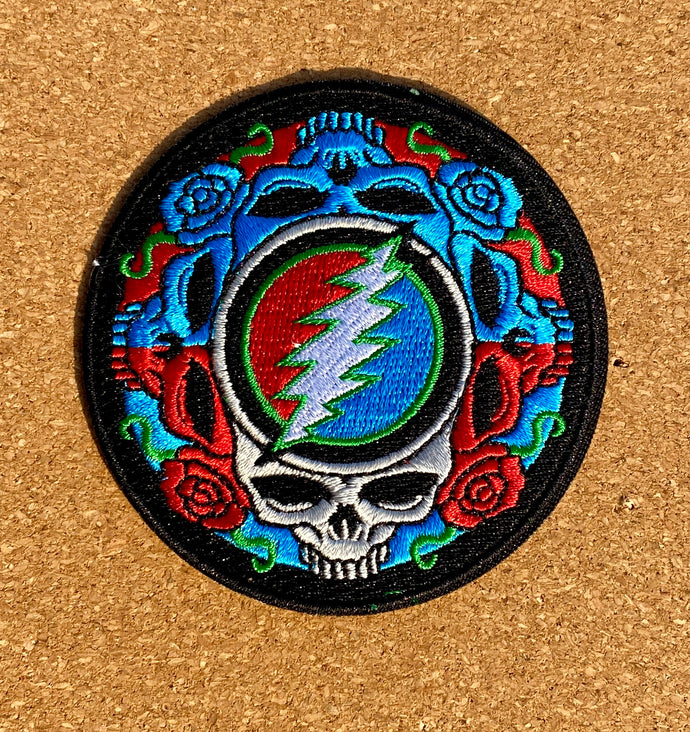 Grateful Dead Patch - Steal Your Face - 3” Mandala Bolt Patches