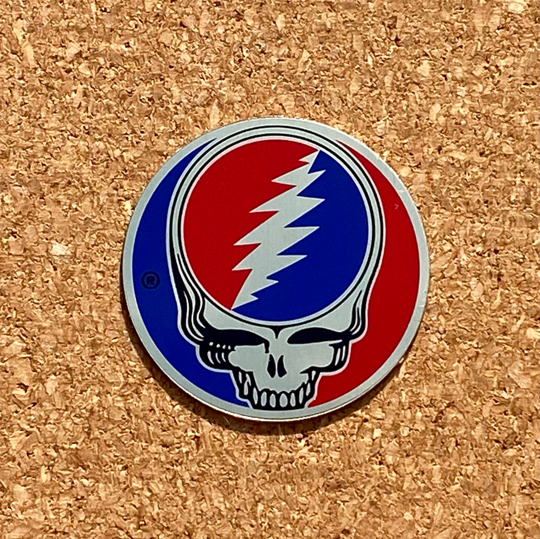 Grateful Dead Steal Your Face Medium Metal Sticker: Woodstock