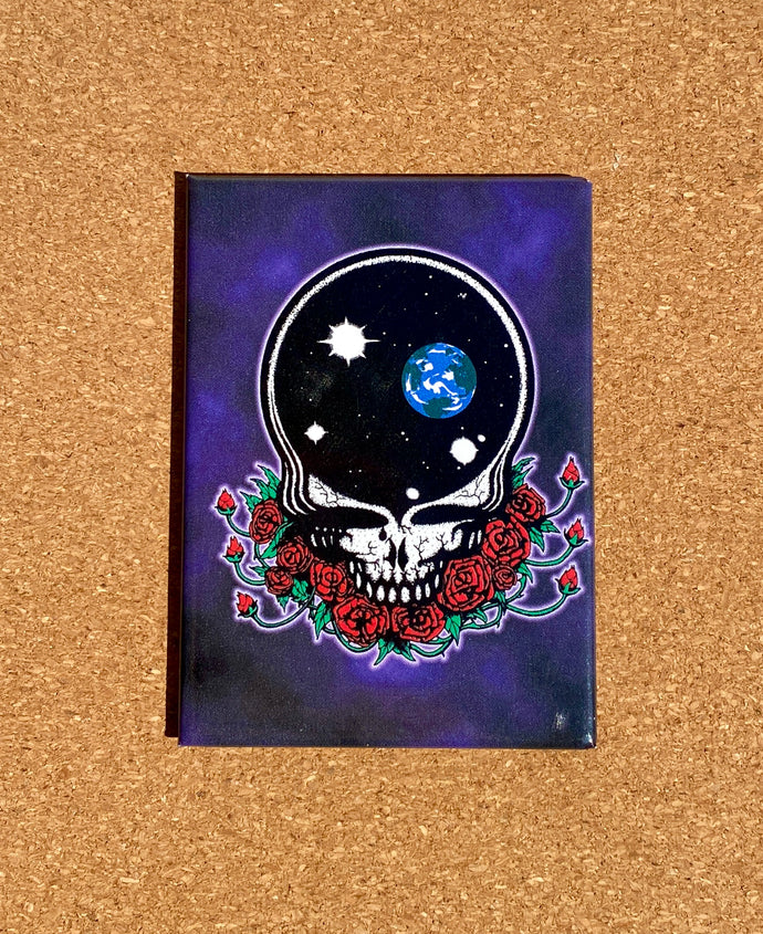 Grateful Dead Magnet - Space Your Face - Steal Your Face Magnets Skull and Roses