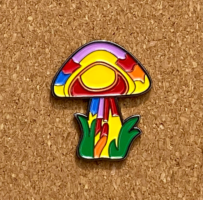 Mushroom Pin - 1 1/4” Magic Mushrooms Hat Lapel Pins