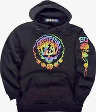 Load image into Gallery viewer, Grateful Dead Hoodie - Steal Your Face Art - XL - Rose Arm Print - Liquid Blue
