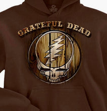 Load image into Gallery viewer, Grateful Dead Hoodie - Steal Your Face - Wooden Art Print XXL Size - Liquid Blue
