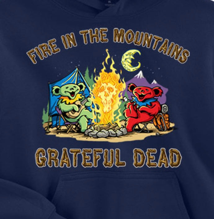 Grateful Dead Hoodie - Dancing Bears Hoodies - Camping Marching Bears Free Shipping