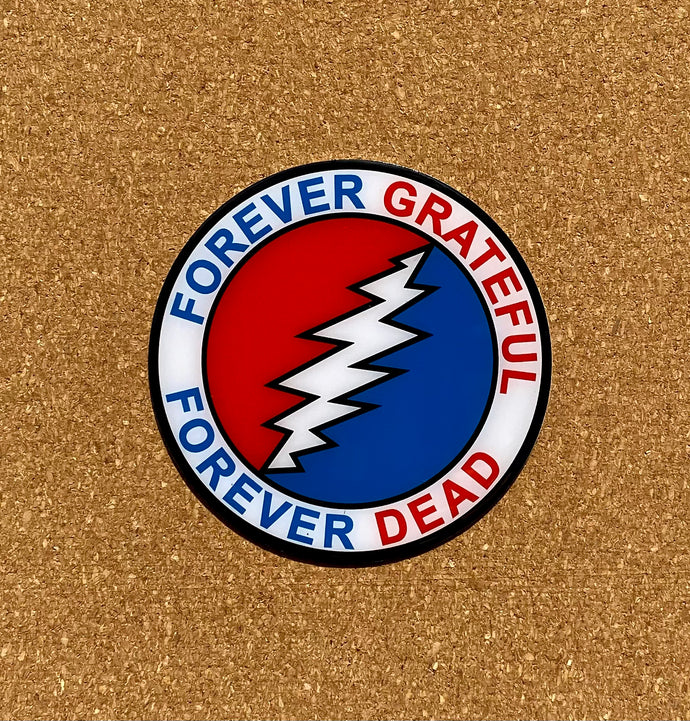 Grateful Dead Sticker Forever Grateful Stickers Forever Dead Lightning Bolt