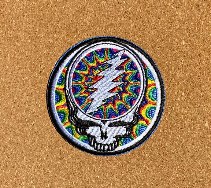 Grateful Dead Patch - Steal Your Face - 3” Fractal Sun Bolt Patches