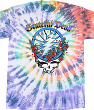 Load image into Gallery viewer, Grateful Dead T-Shirt - Steal Your Face Wheel Tie Dye - GDP Graphics Liquid Blue T Shirt
