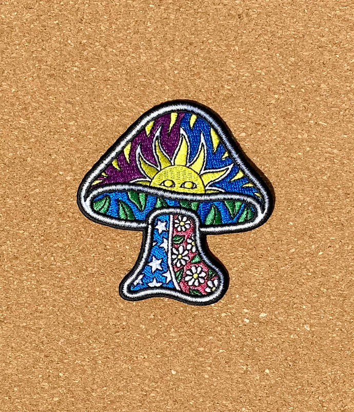 Mushroom Patch -Dan Morris Sun Print - Grateful Dead Psychedelic Mushroom Patches