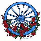 Load image into Gallery viewer, Grateful Dead Sticker - The Wheel - Grateful Dead Mini Sticker
